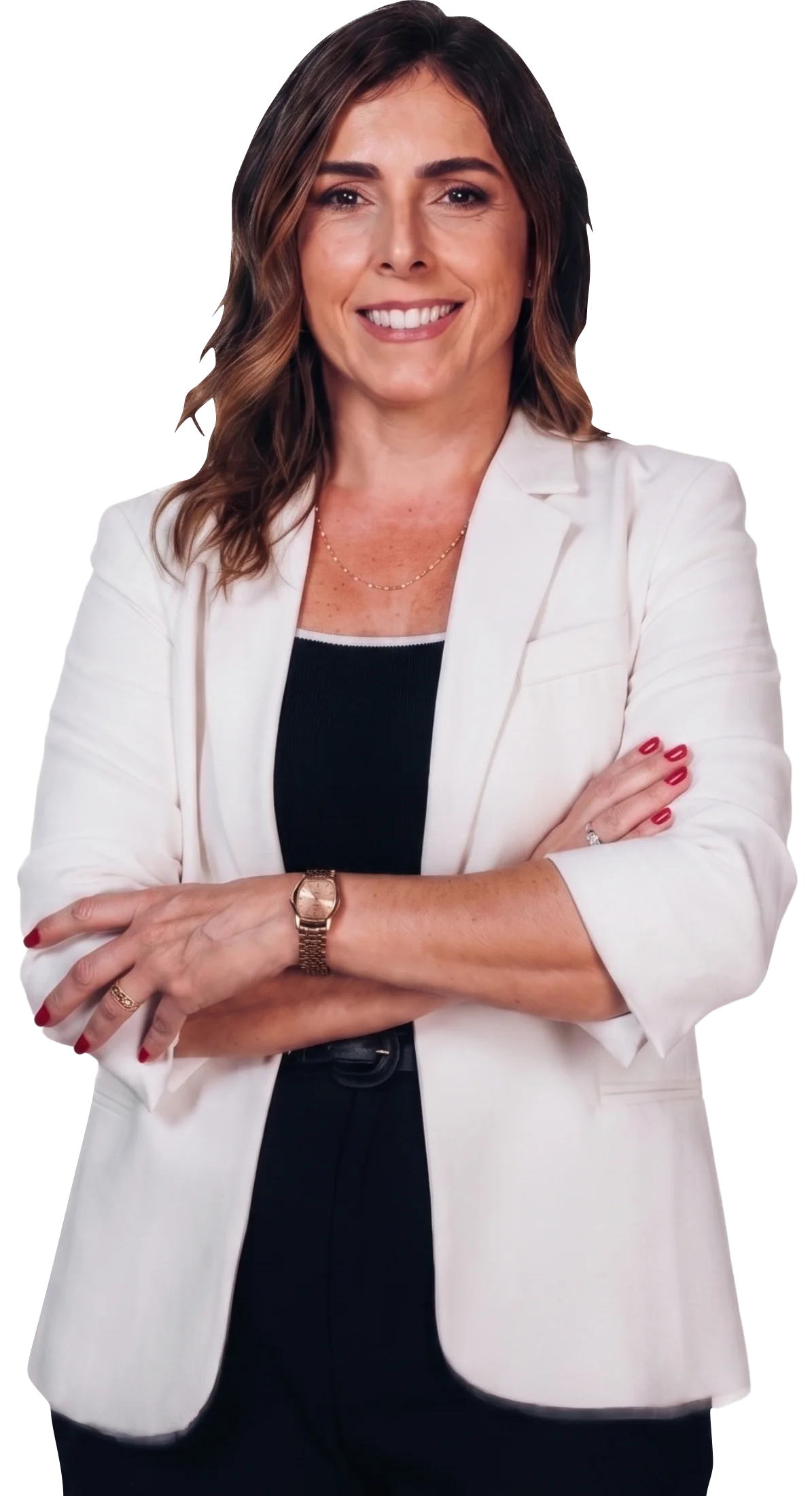 Emanuelle Schneider Olmi em pé